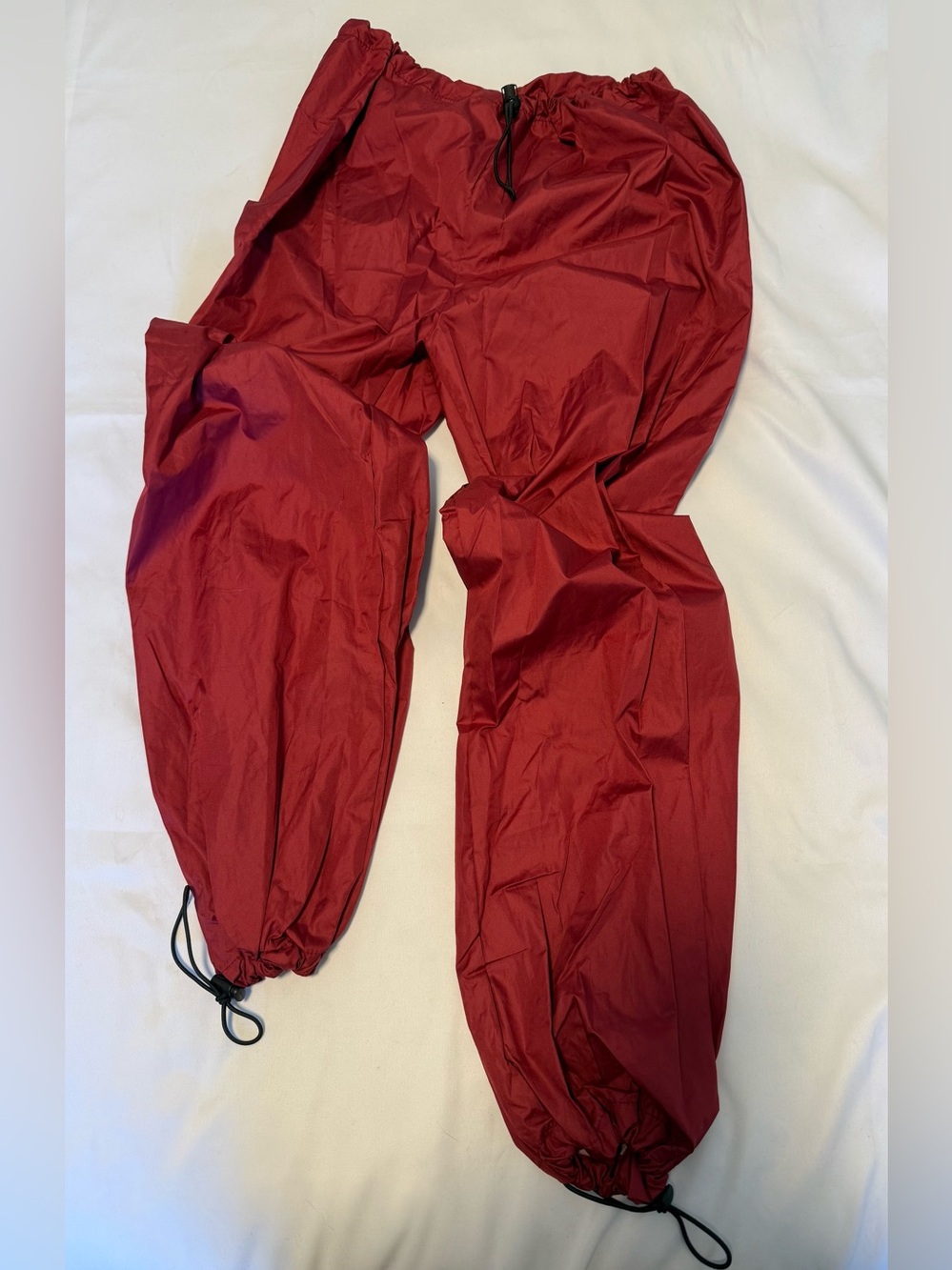 NWOT! Grishko Deep Red Drawstring Oversized Warm Up Dance Pants XS/S